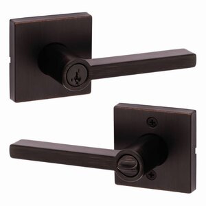 Kwikset Modern Halifax Door Lever with Square Rosette