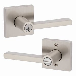 Kwikset Modern Halifax Door Lever with Square Rosette