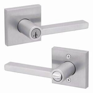 Kwikset Modern Halifax Door Lever with Square Rosette