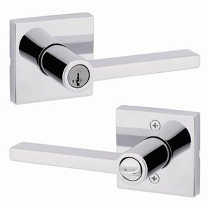 Kwikset Modern Halifax Door Lever with Square Rosette