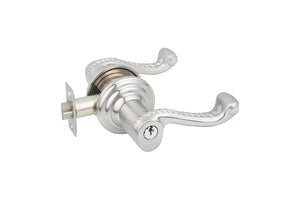 Emtek American Designer Rope Keyed Entry Door Lever with Regular Rosette