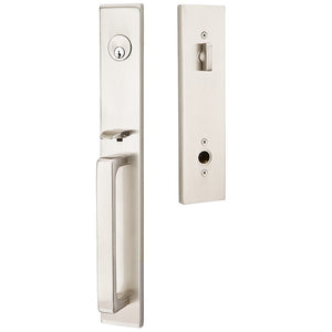 Emtek Contemporary Lausanne Entry Handleset with Single Cylinder and Knob