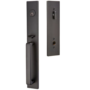 Emtek Contemporary Lausanne Entry Handleset with Single Cylinder and Knob