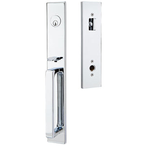 Emtek Contemporary Lausanne Entry Handleset with Single Cylinder and Lever