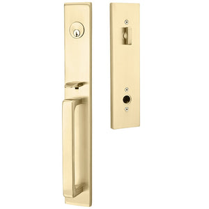 Emtek Contemporary Lausanne Entry Handleset with Single Cylinder and Knob