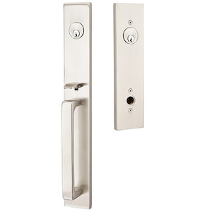 Emtek Contemporary Lausanne Entry Handleset with Double Cylinder and Knob