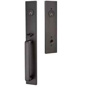 Emtek Contemporary Lausanne Entry Handleset with Double Cylinder and Knob