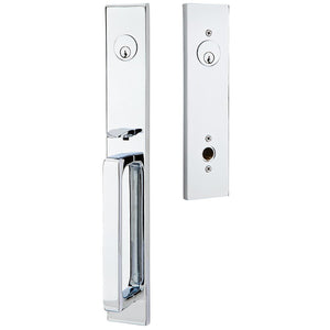 Emtek Contemporary Lausanne Entry Handleset with Double Cylinder and Knob