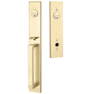 Emtek Contemporary Lausanne Entry Handleset with Double Cylinder and Knob