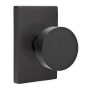 Emtek Contemporary Round Keyed Entry Door Knob with Modern Rectangular Rosette