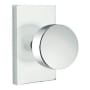 Emtek Contemporary Round Keyed Entry Door Knob with Modern Rectangular Rosette