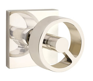 Emtek Contemporary Spoke Interior Door Knob with Square Rosette