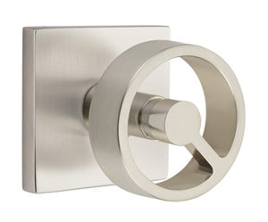 Emtek Contemporary Spoke Interior Door Knob with Square Rosette