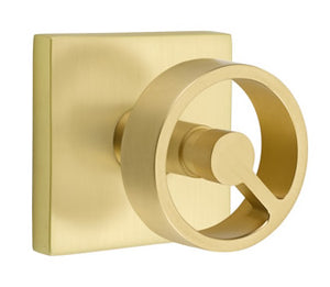 Emtek Contemporary Spoke Interior Door Knob with Square Rosette