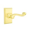 Emtek American Designer Rope Keyed Entry Door Lever with Rectangular Rosette