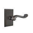 Emtek American Designer Rope Keyed Entry Door Lever with Rectangular Rosette