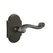 Emtek American Designer Rope Keyed Entry Door Lever with #8 Rosette